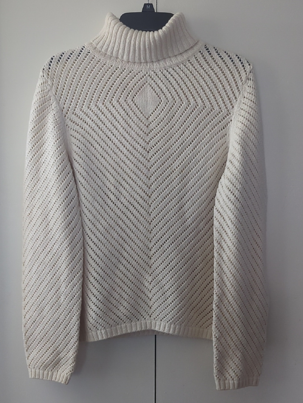 Open-Knit Turtleneck Sweater